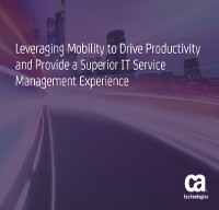 Leveraging mobility to drive productivity and provide a superior IT service management experience