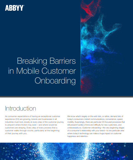 Breaking Barriers in Mobile Customer Onboarding