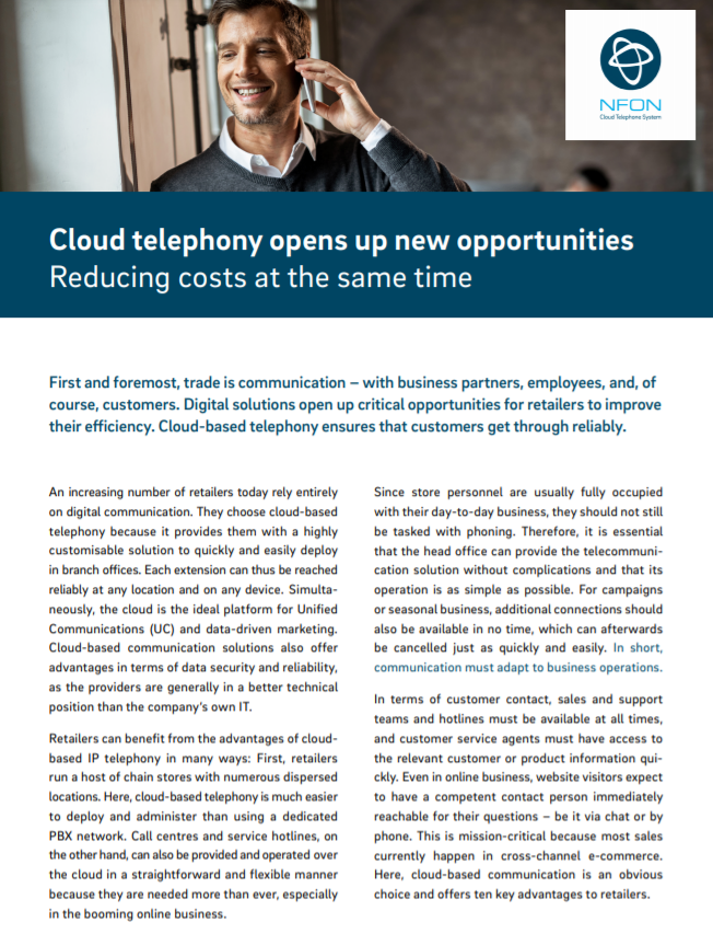 Cloud telephony opens up new opportunities reducing costs at the same time